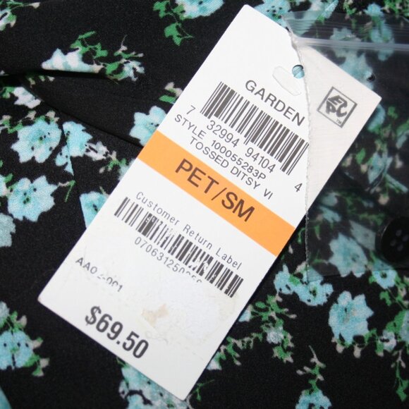 NWT INC International Floral Wrap Blouse Small - Picture 7 of 7